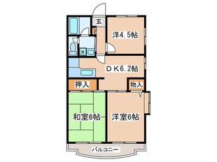 クレセンド・ゴールド諏訪Ⅱの物件間取画像